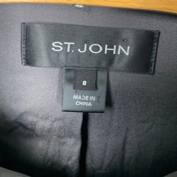 St. John Grey High Neck Luxury Workwear Capsule Jacket Size 8 Professional - Picture 3 of 6